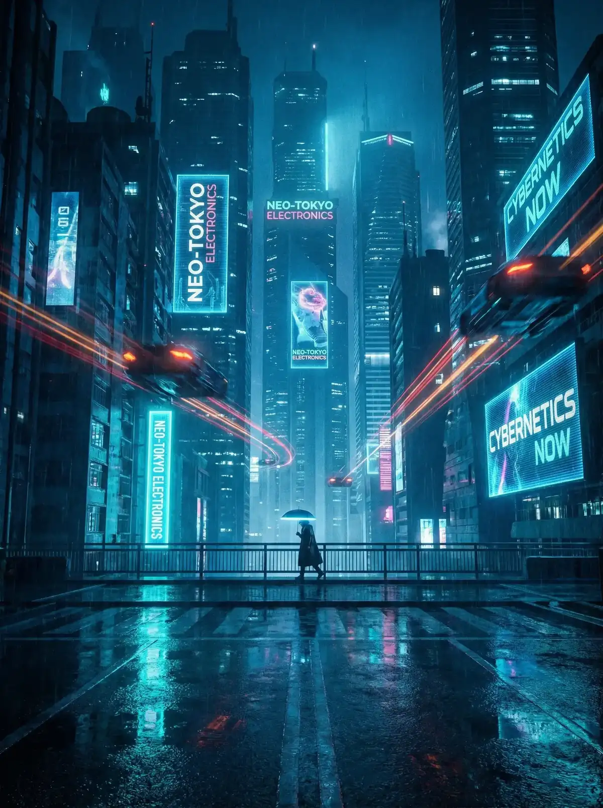 麻豆视频 - 赛博朋克都市夜景与飞行器